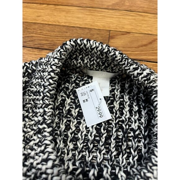H&M Women's Wool Blend Sweater Black/White Chunky Knit Size Small NWT $29.99 - Picture 2 of 4